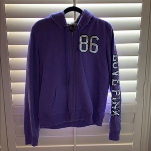 VS PINK faux fur hoodie